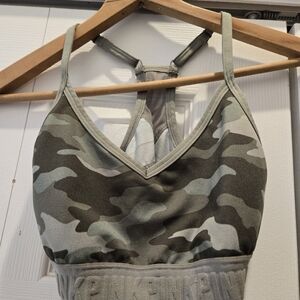 PINK Victoria's Secret Green Camo Sports Bra